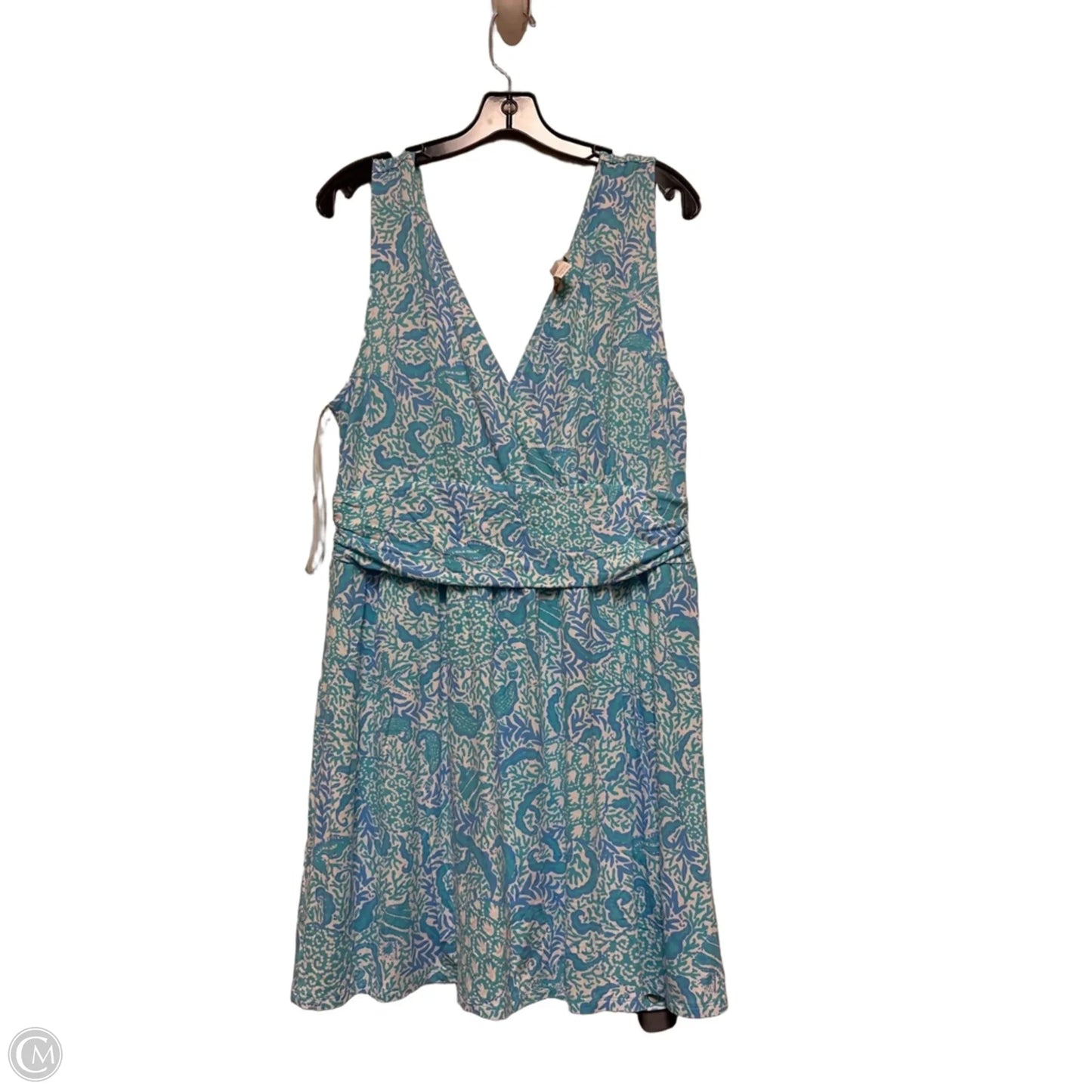 Dress Designer By Lilly Pulitzer In Blue & White, Size: Xl