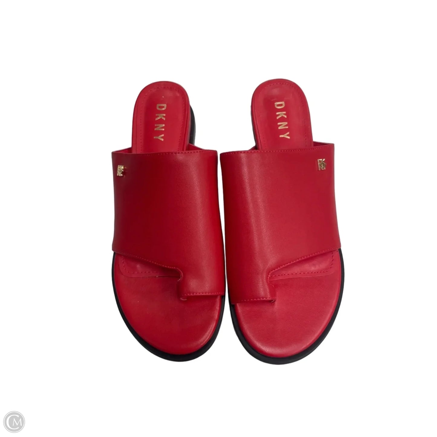 Sandals Flats By Dkny In Red, Size: 8