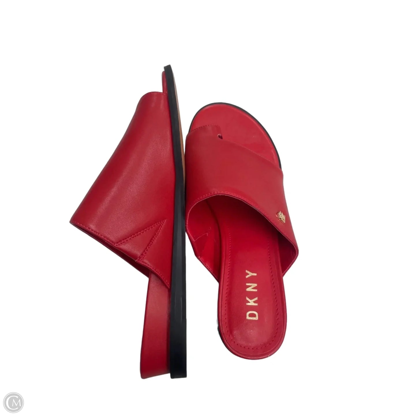 Sandals Flats By Dkny In Red, Size: 8