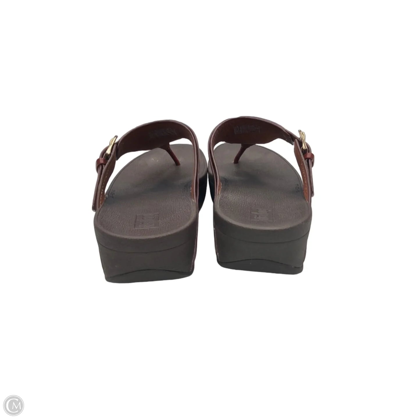 Sandals Heels Wedge By Fitflop In Brown, Size: 6