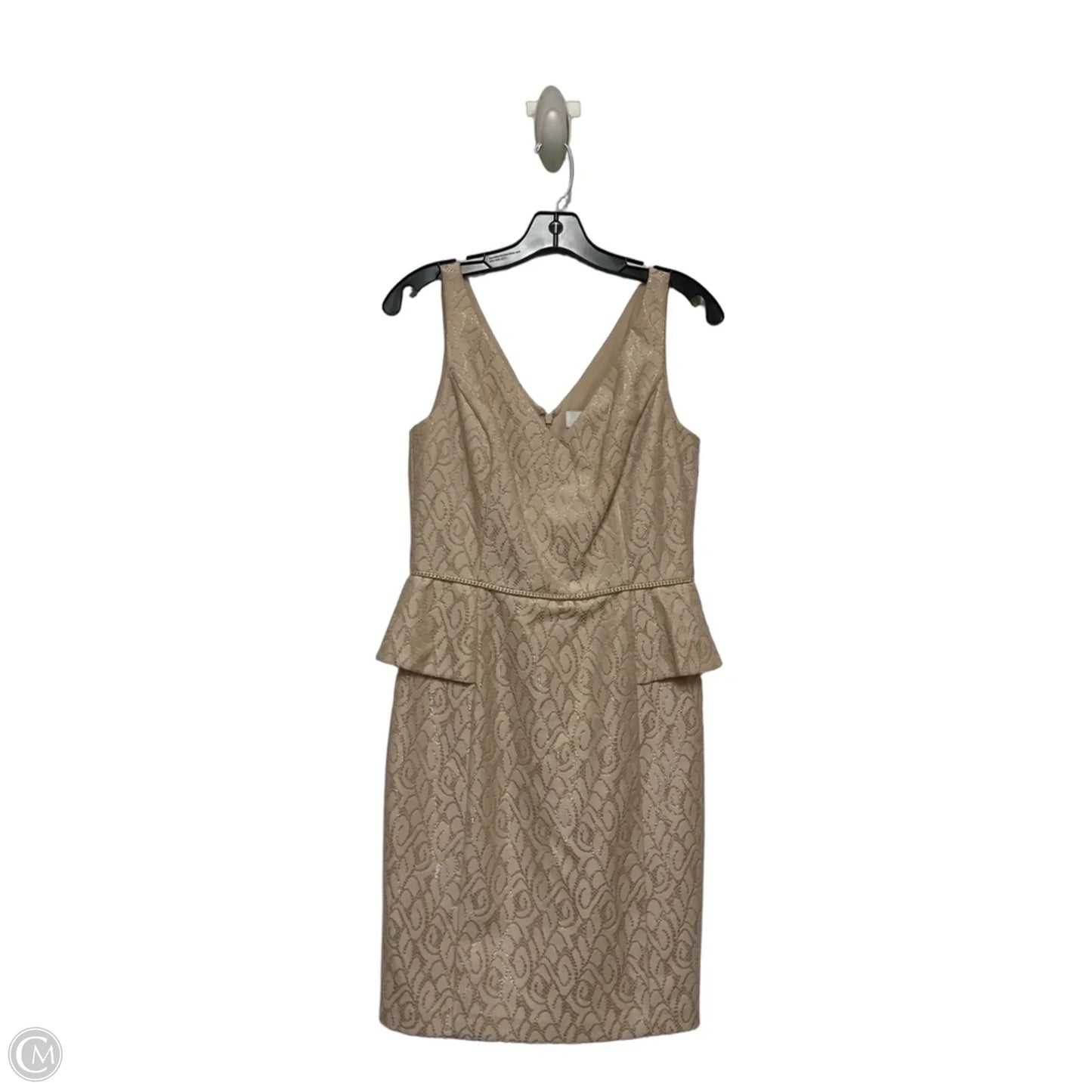 Dress Casual Short By Badgley Mischka In Tan, Size: S