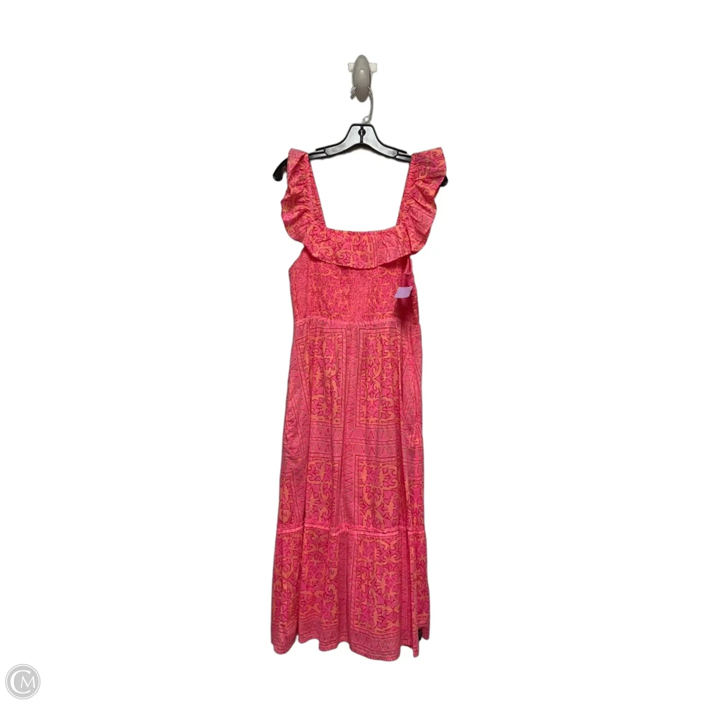 Dress Casual Maxi By Vineyard Vines In Orange & Pink, Size: S
