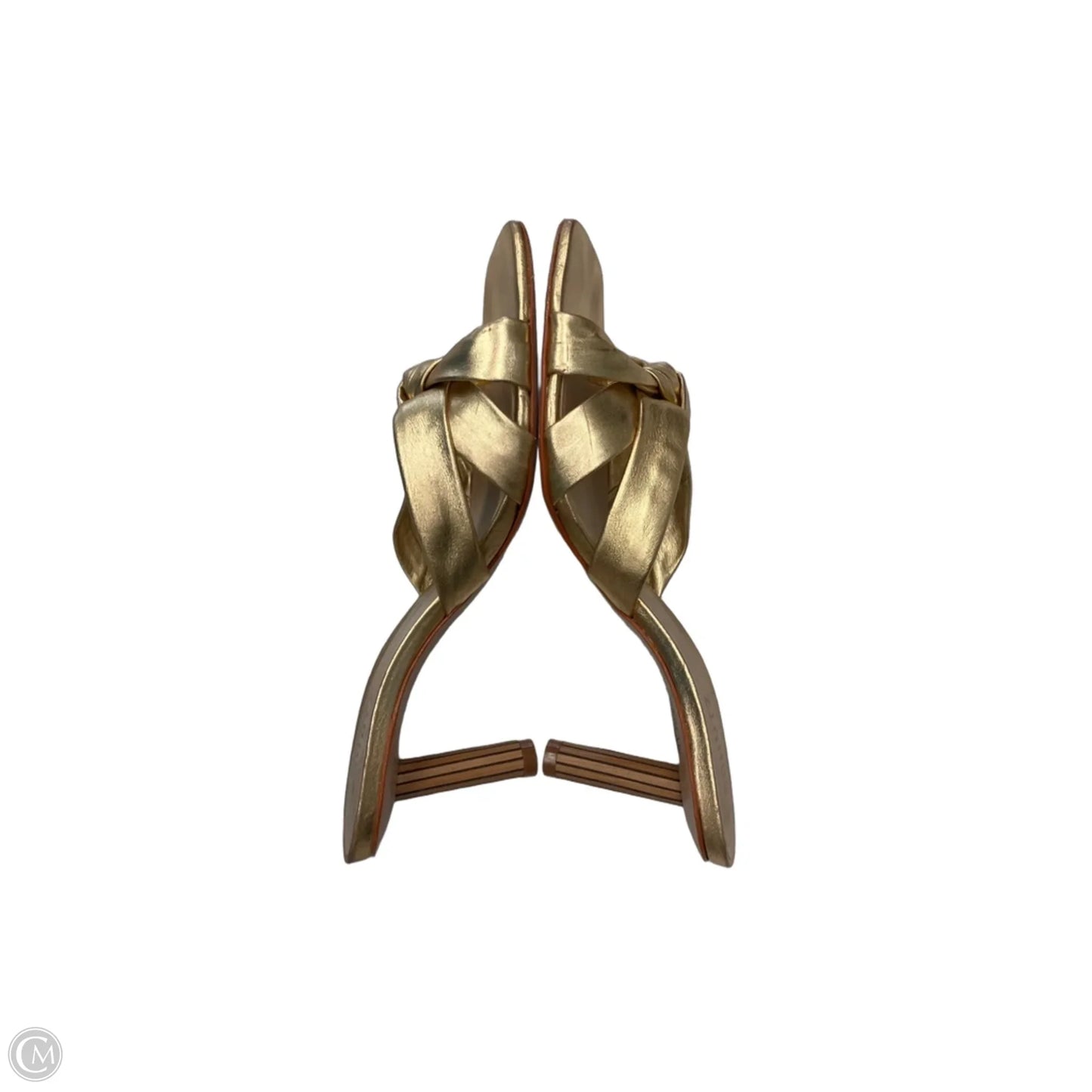 Sandals Heels Kitten By Schutz In Gold, Size: 11