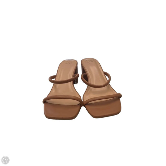 Sandals Heels Block By A New Day In Brown, Size: 11