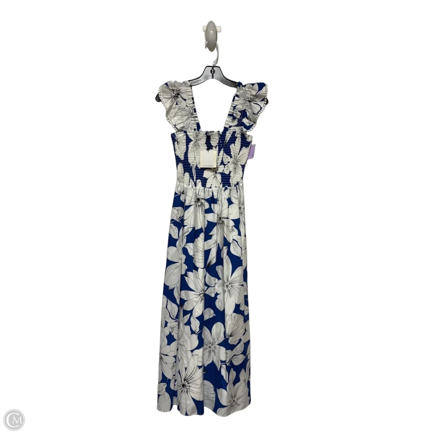 Dress Casual Maxi By Anne Klein In Blue & White, Size: M