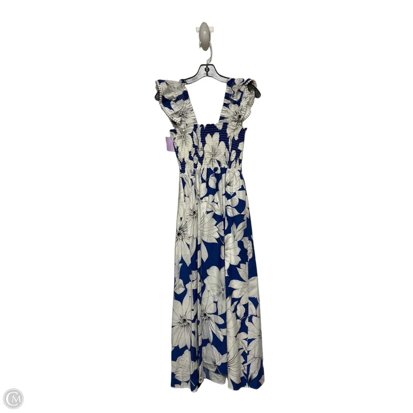 Dress Casual Maxi By Anne Klein In Blue & White, Size: M