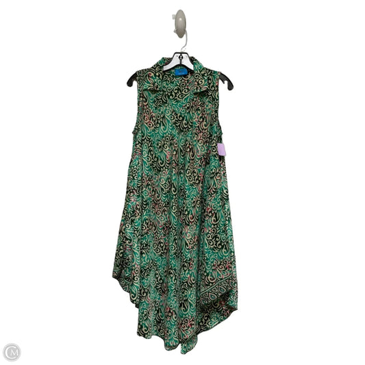 Swimwear Cover-up By Clothes Mentor In Green & Tan, Size: Osfm