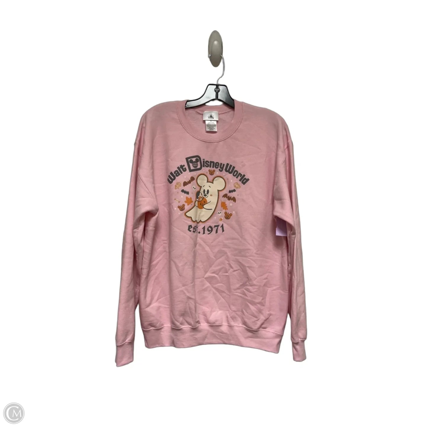 Sweatshirt Crewneck By Disney Store In Pink, Size: S
