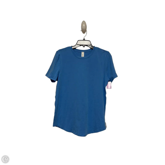 Athletic Top Short Sleeve By Lululemon In Blue, Size: 8