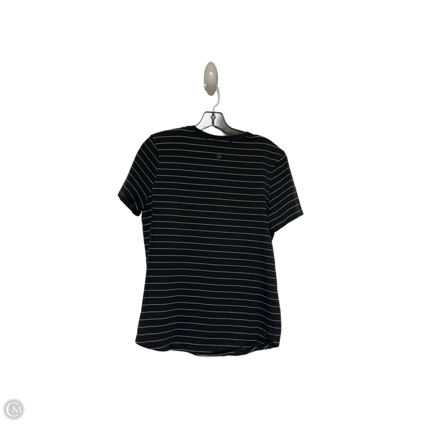 Athletic Top Short Sleeve By Lululemon In Striped Pattern, Size: 8