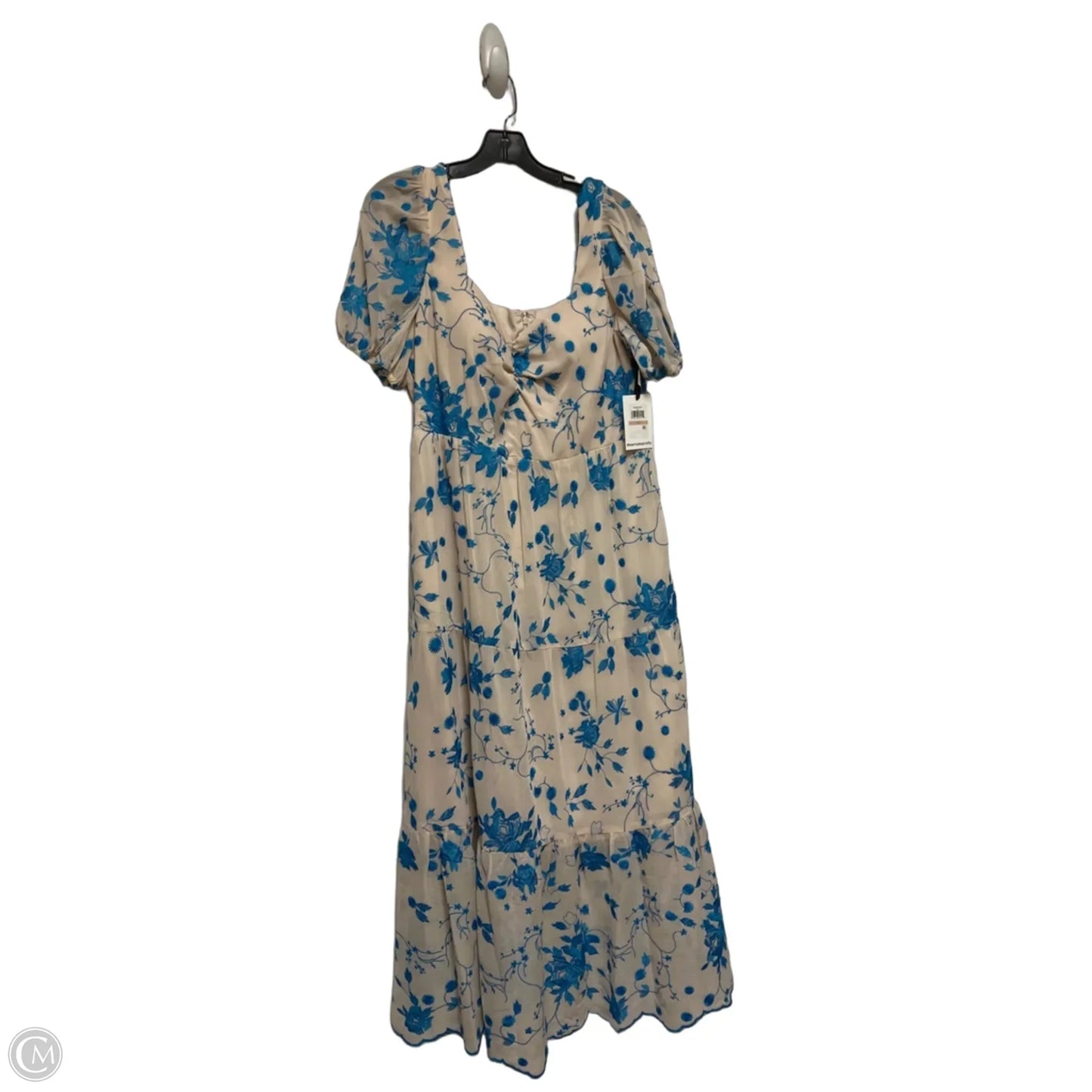 Dress Casual Maxi By Kensie In Blue & Tan, Size: L