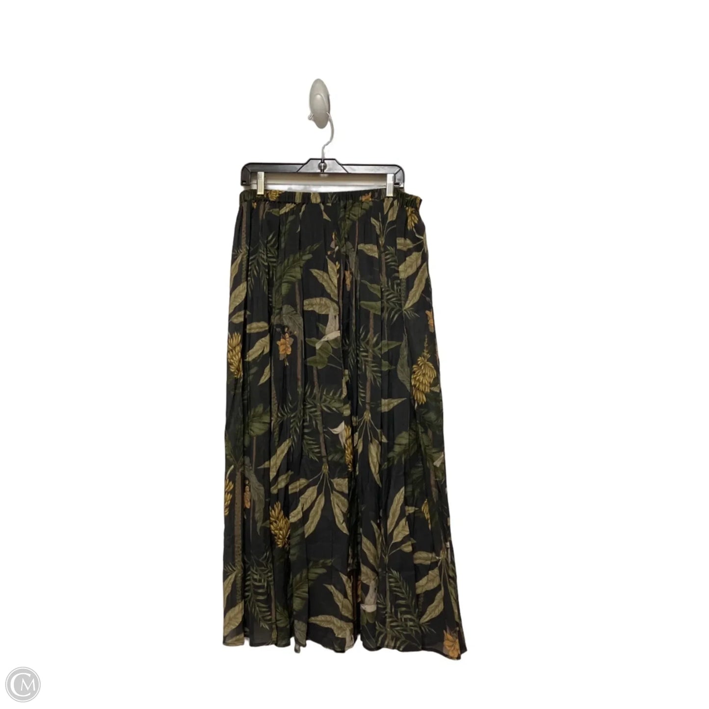 Skirt Maxi By H&m In Black & Green, Size: 12