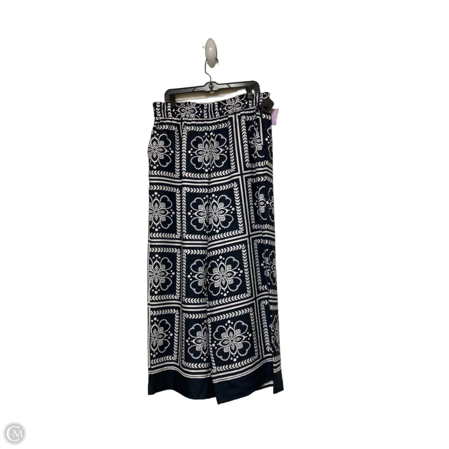 Pants Wide Leg By Nine West In Blue & White, Size: 12