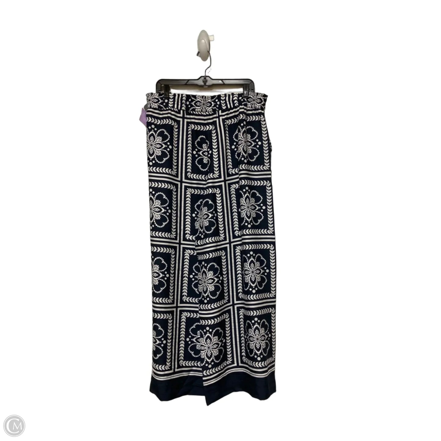 Pants Wide Leg By Nine West In Blue & White, Size: 12