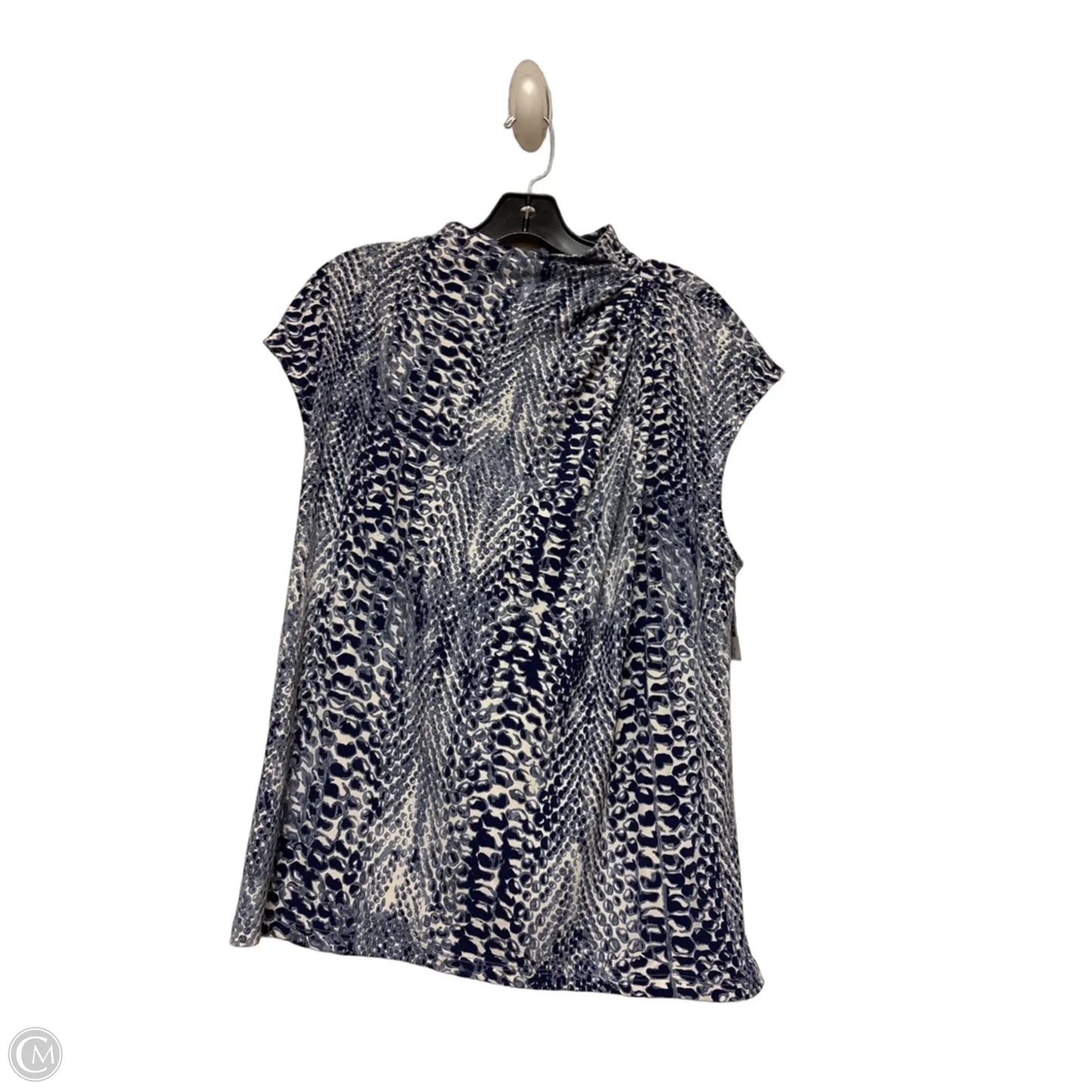 Top Short Sleeve By Tahari In Blue, Size: Xl