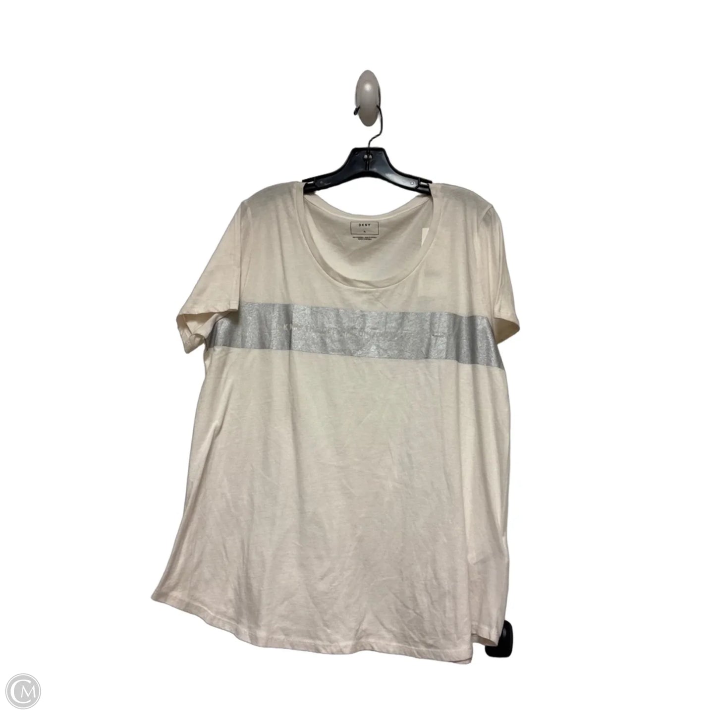 Top Short Sleeve Basic By Dkny In Cream, Size: Xl