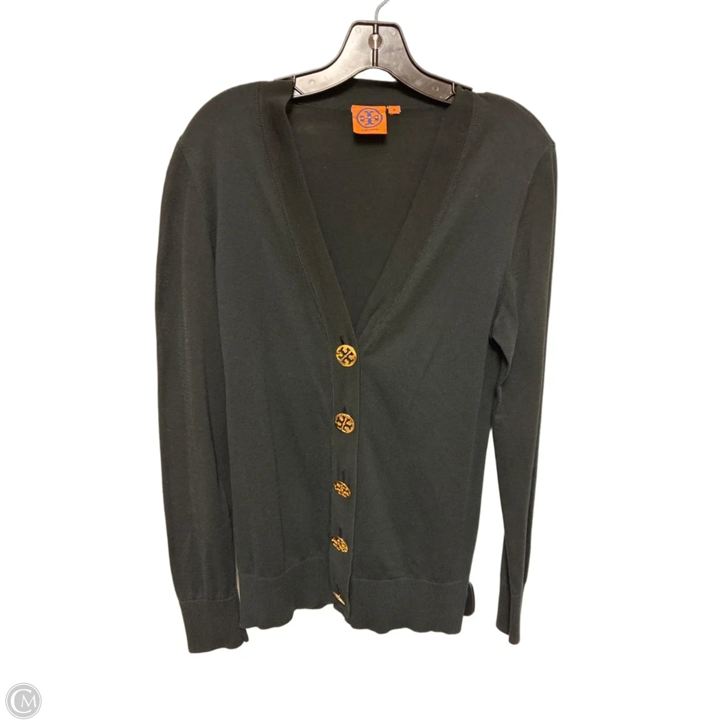Sweater Cardigan Designer By Tory Burch In Black, Size: M