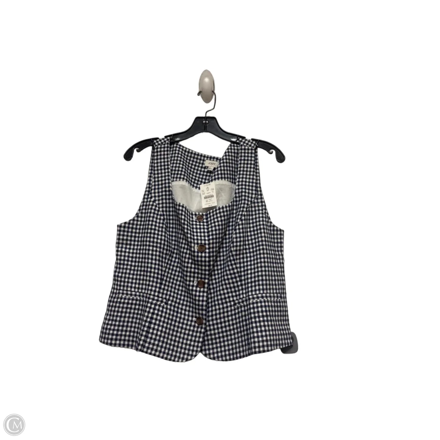 Top Sleeveless By J. Crew In Checkered Pattern, Size: L