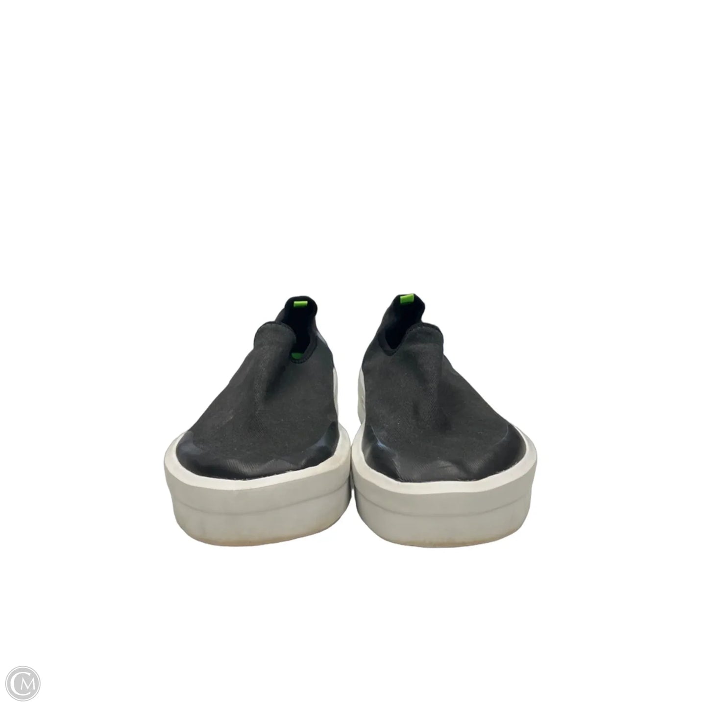 Shoes Flats By Oofos In Black & White, Size: 9
