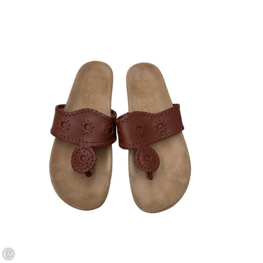 Sandals Flats By Jack Rogers In Brown, Size: 8