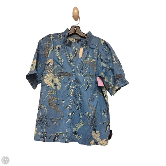 Top Short Sleeve By Talbots In Blue, Size: M
