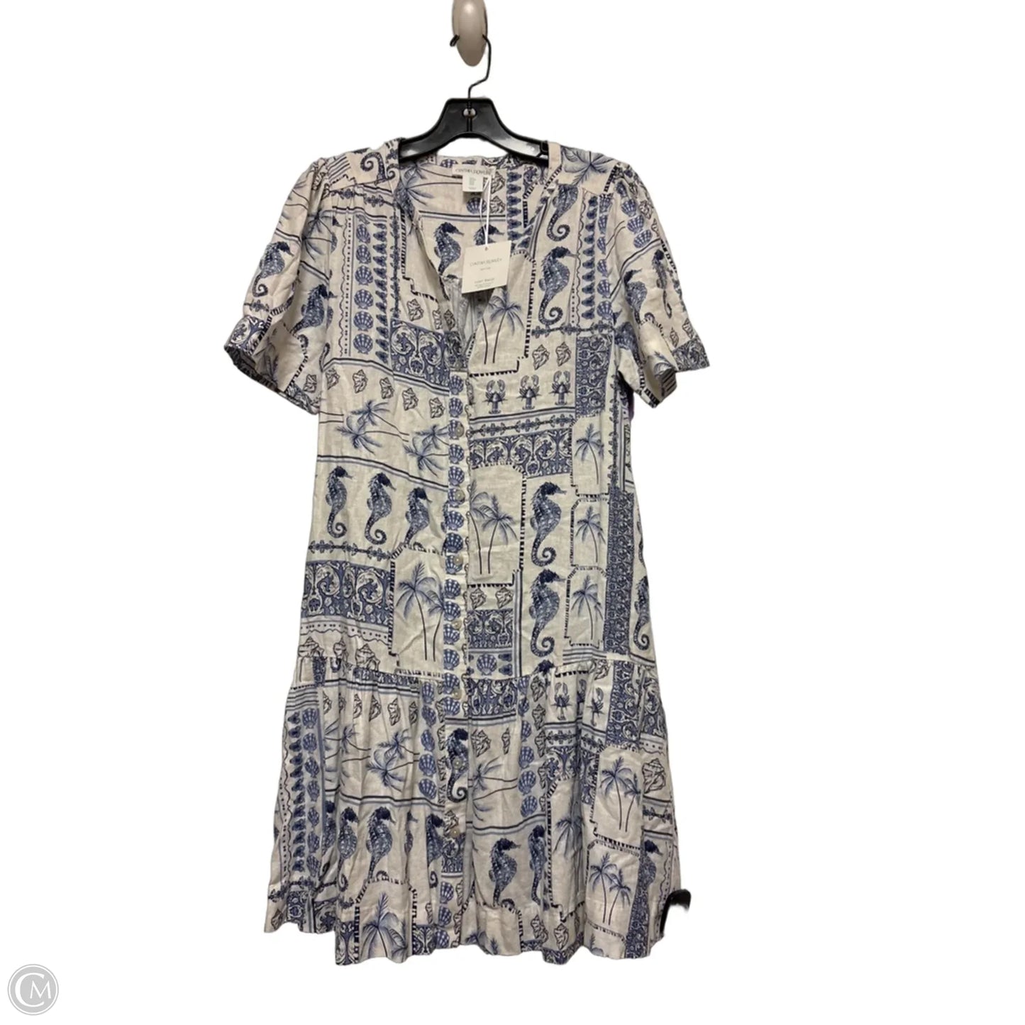 Dress Casual Short By Cynthia Rowley In Blue & White, Size: S