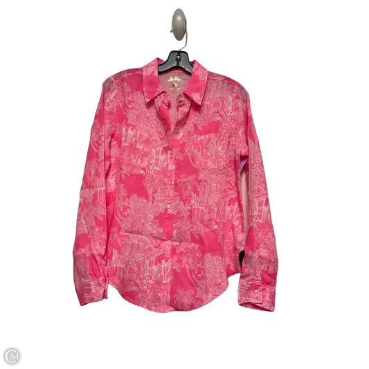 Top Long Sleeve Designer By Lilly Pulitzer In Pink, Size: S