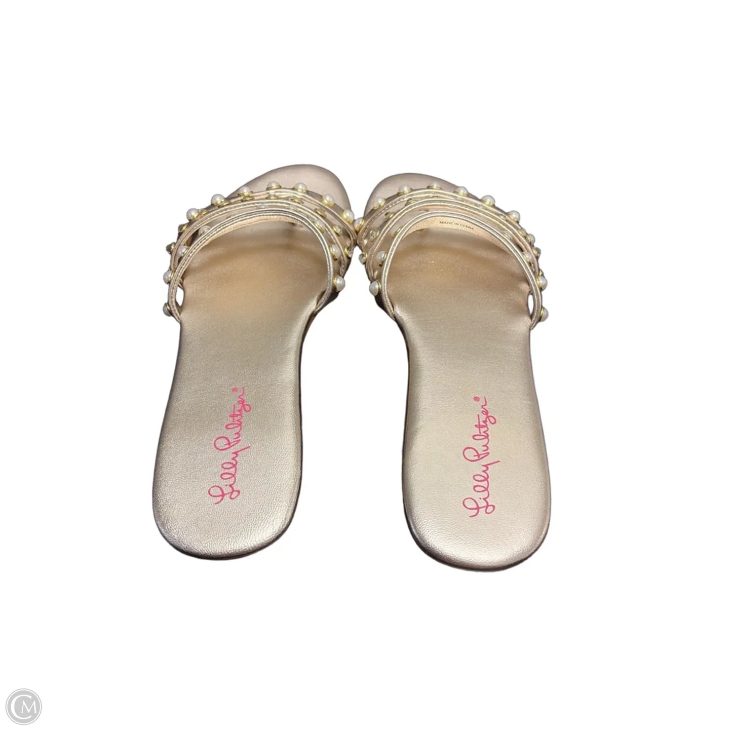 Sandals Designer By Lilly Pulitzer In Gold, Size: 6