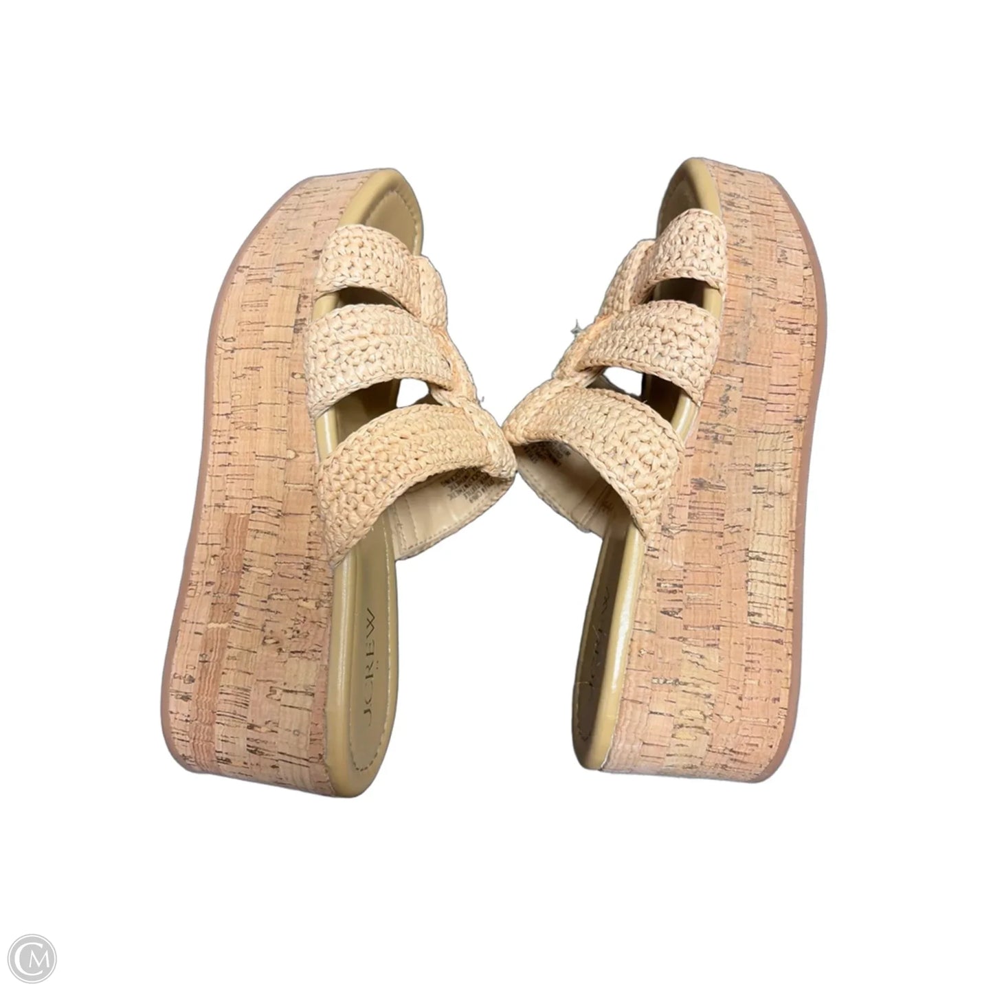 Sandals Heels Wedge By J. Crew In Tan, Size: 6