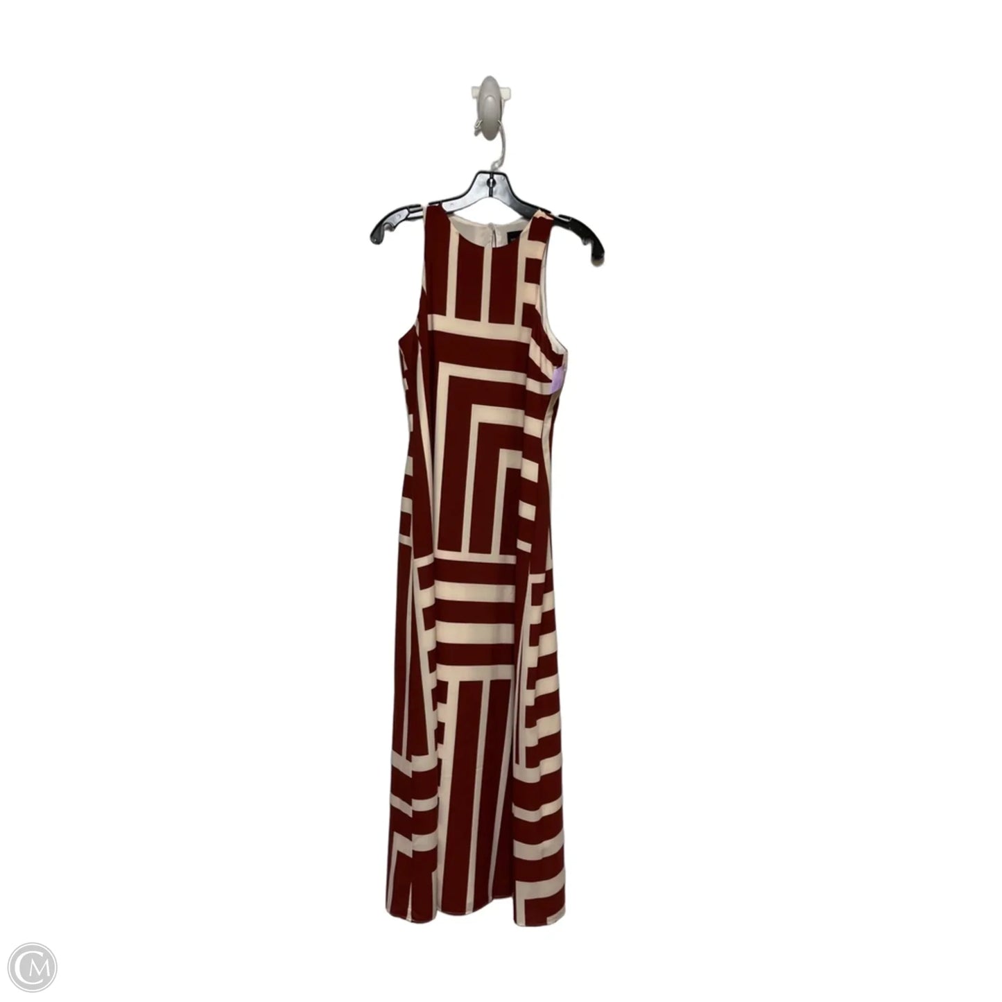 Dress Casual Maxi By Donna Morgan In Brown & Cream, Size: S