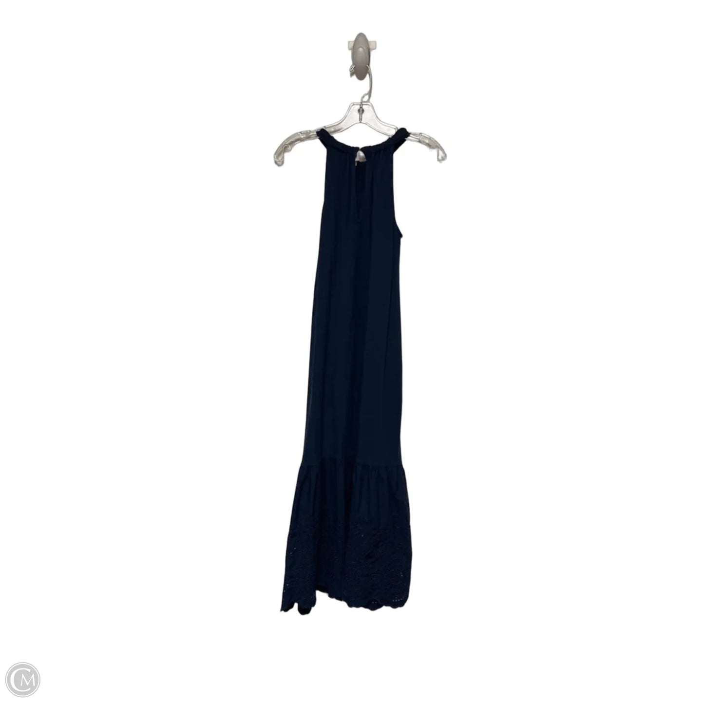 Dress Casual Midi By Loft In Navy, Size: Xxs