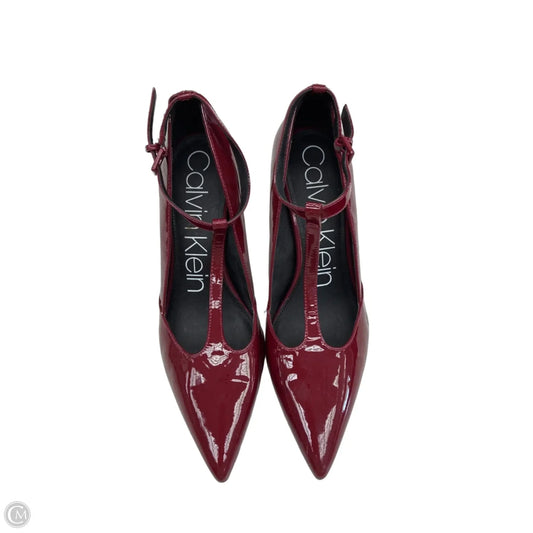 Shoes Heels Stiletto By Calvin Klein In Red, Size: 10