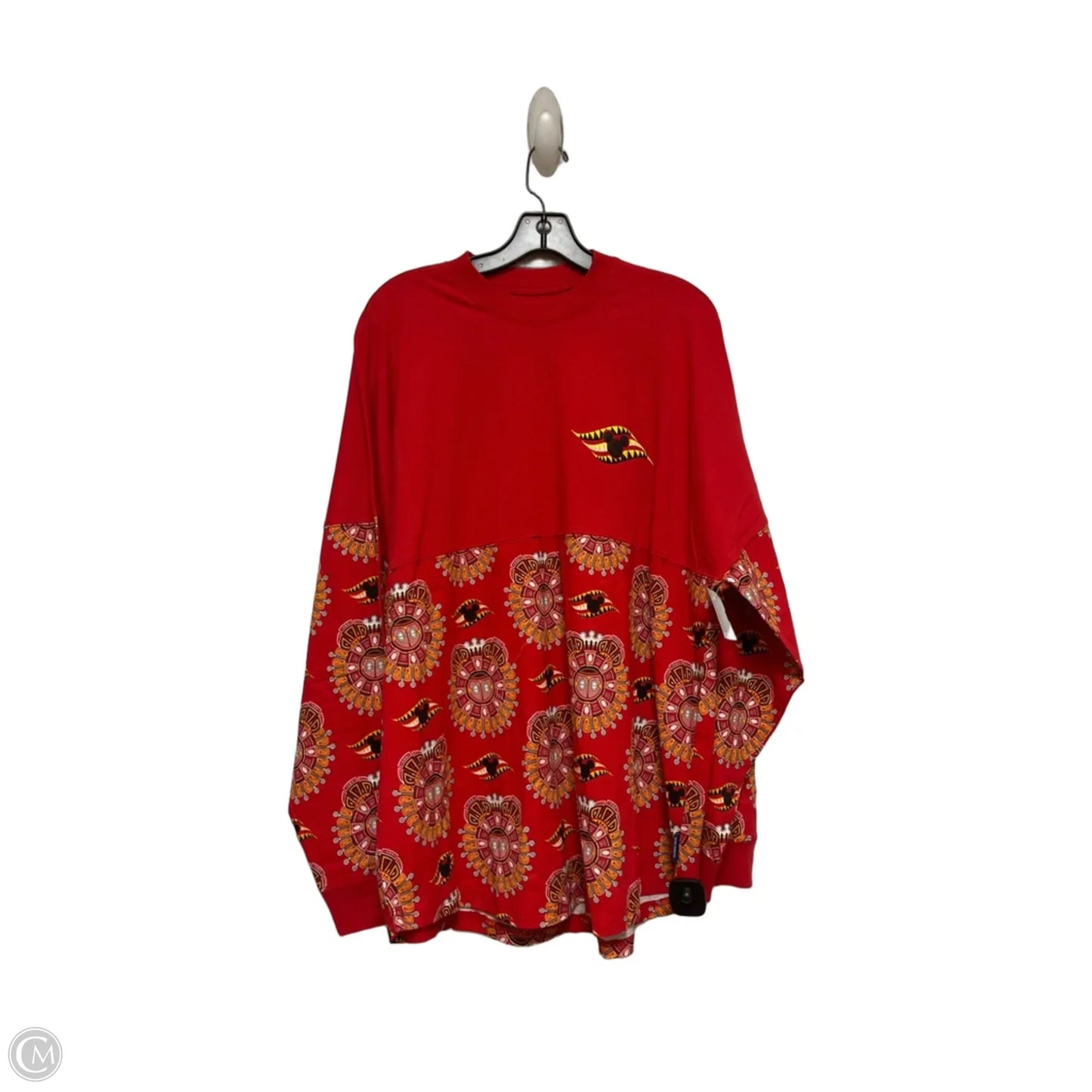 Top Long Sleeve By Disney Store In Red & Yellow, Size: Xl