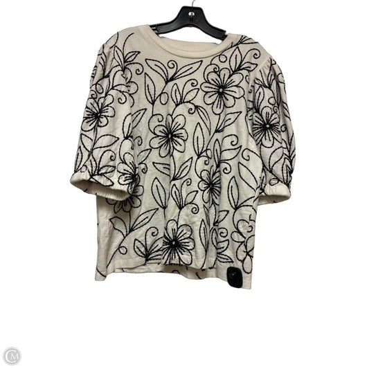 Top Short Sleeve By Maeve In Black & White, Size: Xl