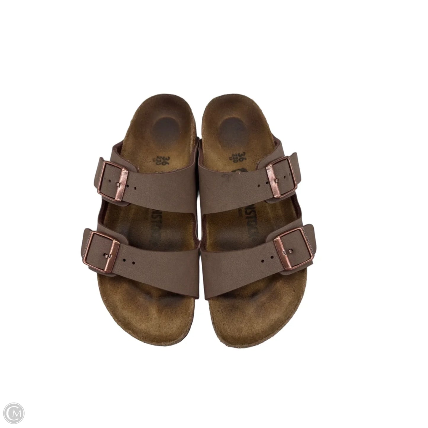 Sandals Flats By Birkenstock In Brown, Size: 5