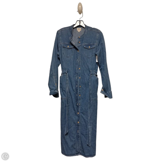 Dress Casual Midi By J. Crew In Blue Denim, Size: S