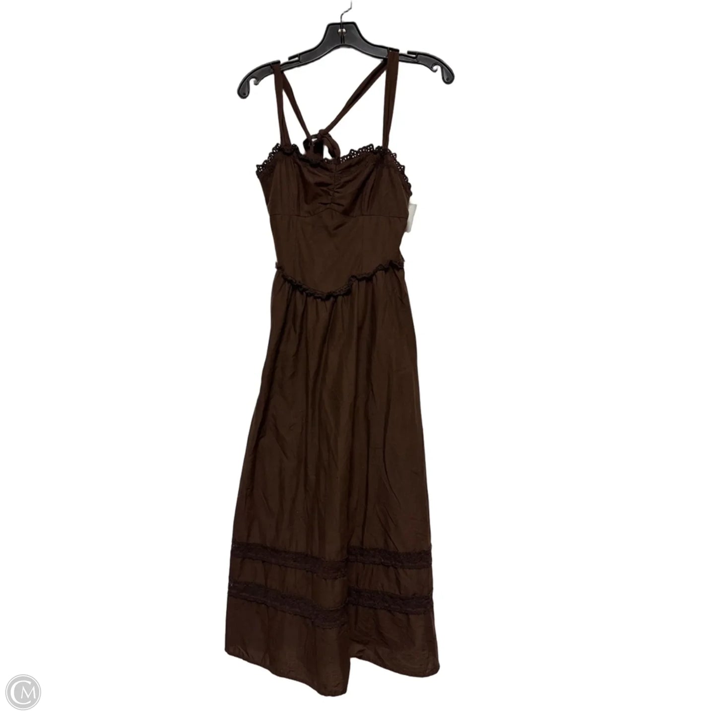 Dress Casual Midi By American Eagle In Brown, Size: Xs