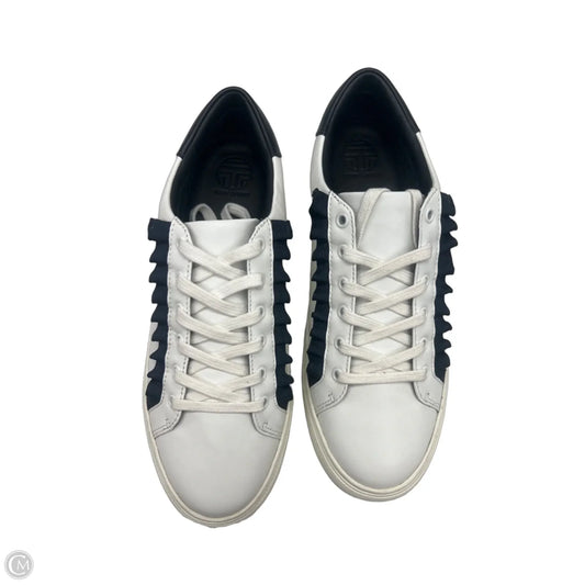 Shoes Designer By Tory Burch In Blue & White, Size: 9
