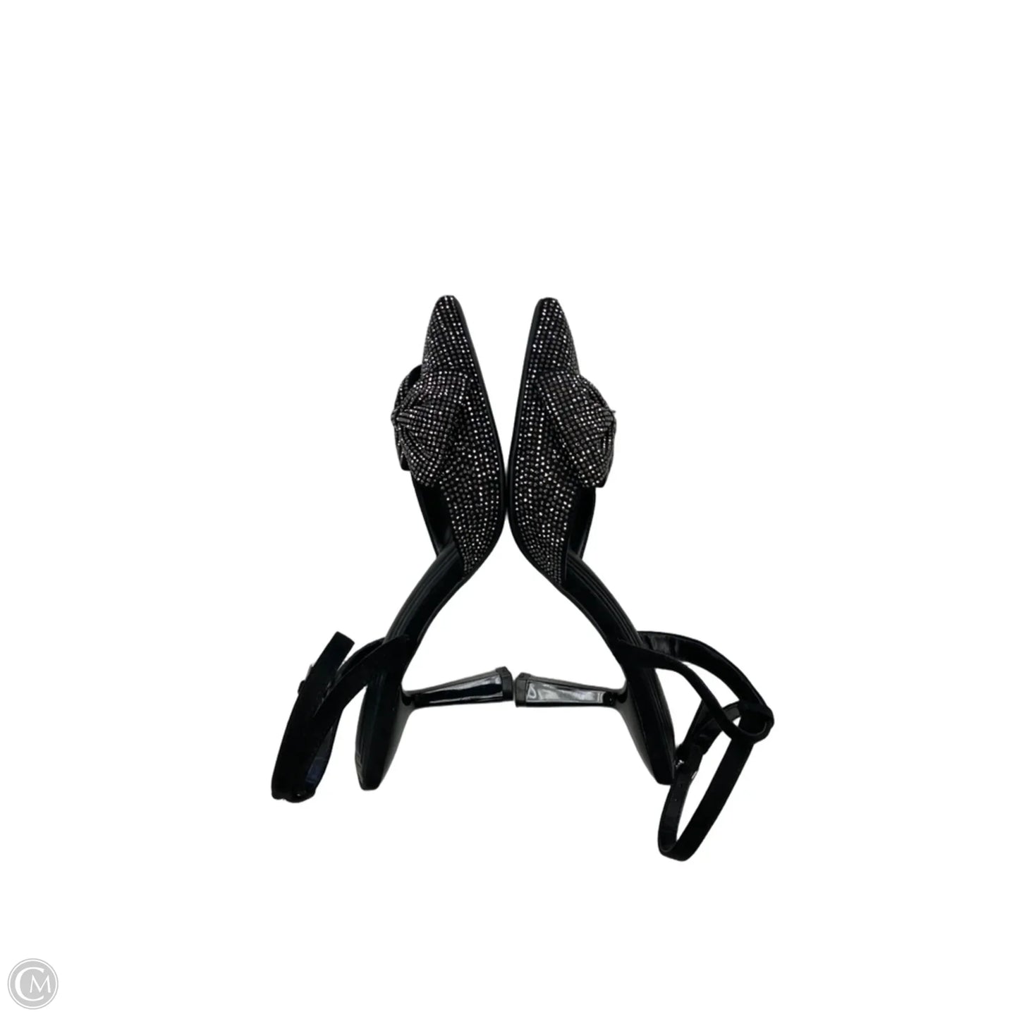 Shoes Heels Kitten By Bcbgeneration In Black & Silver, Size: 8