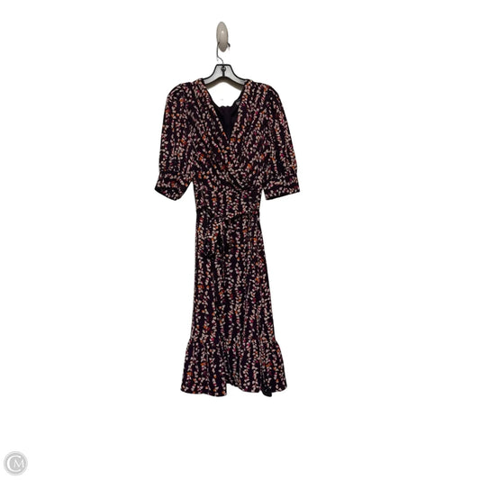 Dress Casual Midi By Tommy Hilfiger In Purple & Tan, Size: L