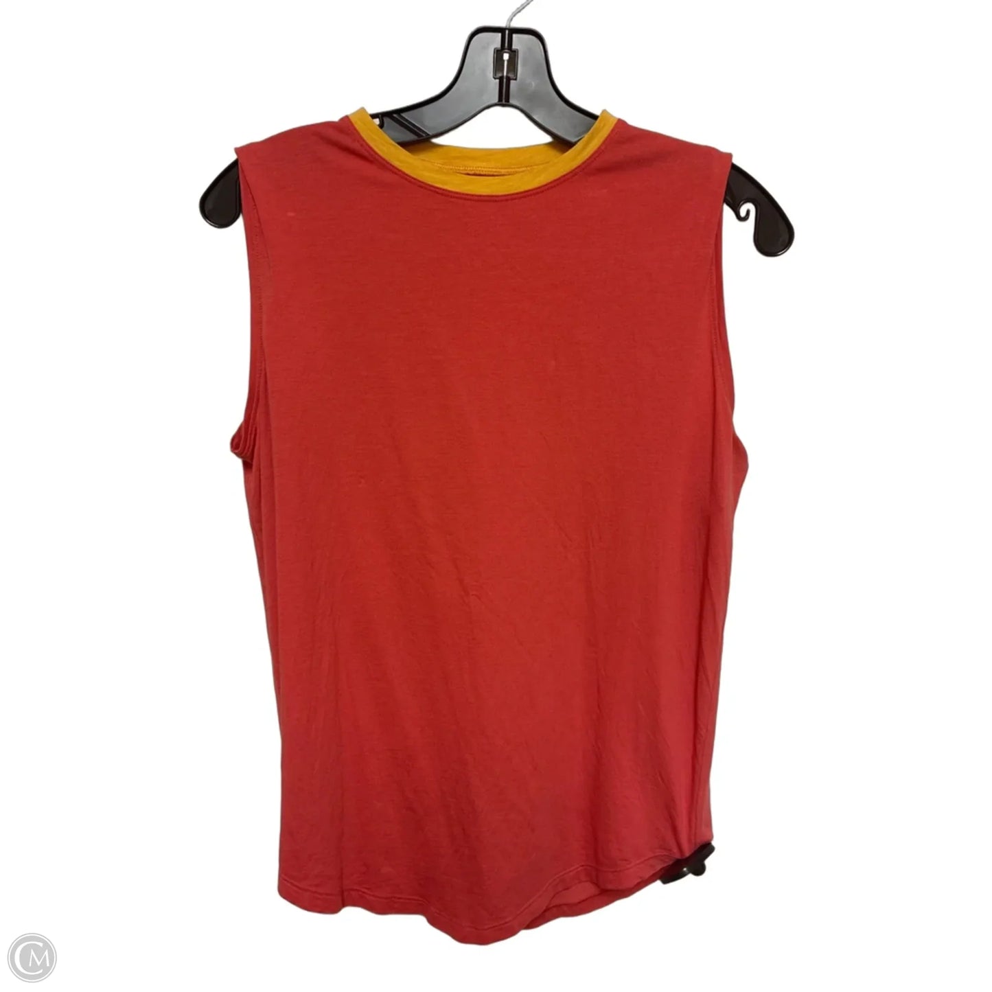Athletic Tank Top By Lululemon In Orange & Yellow, Size: S
