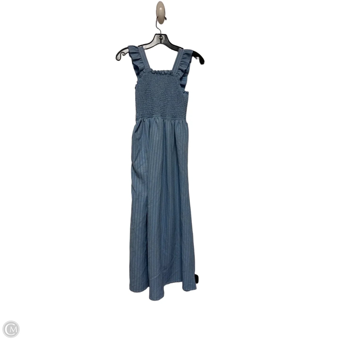 Dress Casual Midi By Clothes Mentor In Blue & Gold, Size: 1x