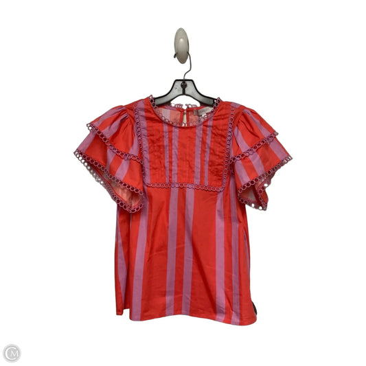 Top Short Sleeve By Sugar Lips In Striped Pattern, Size: S
