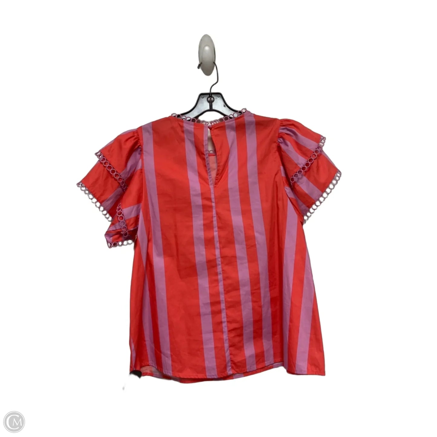 Top Short Sleeve By Sugar Lips In Striped Pattern, Size: S