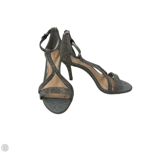 Sandals Heels Stiletto By Gianni Bini In Grey, Size: 7.5