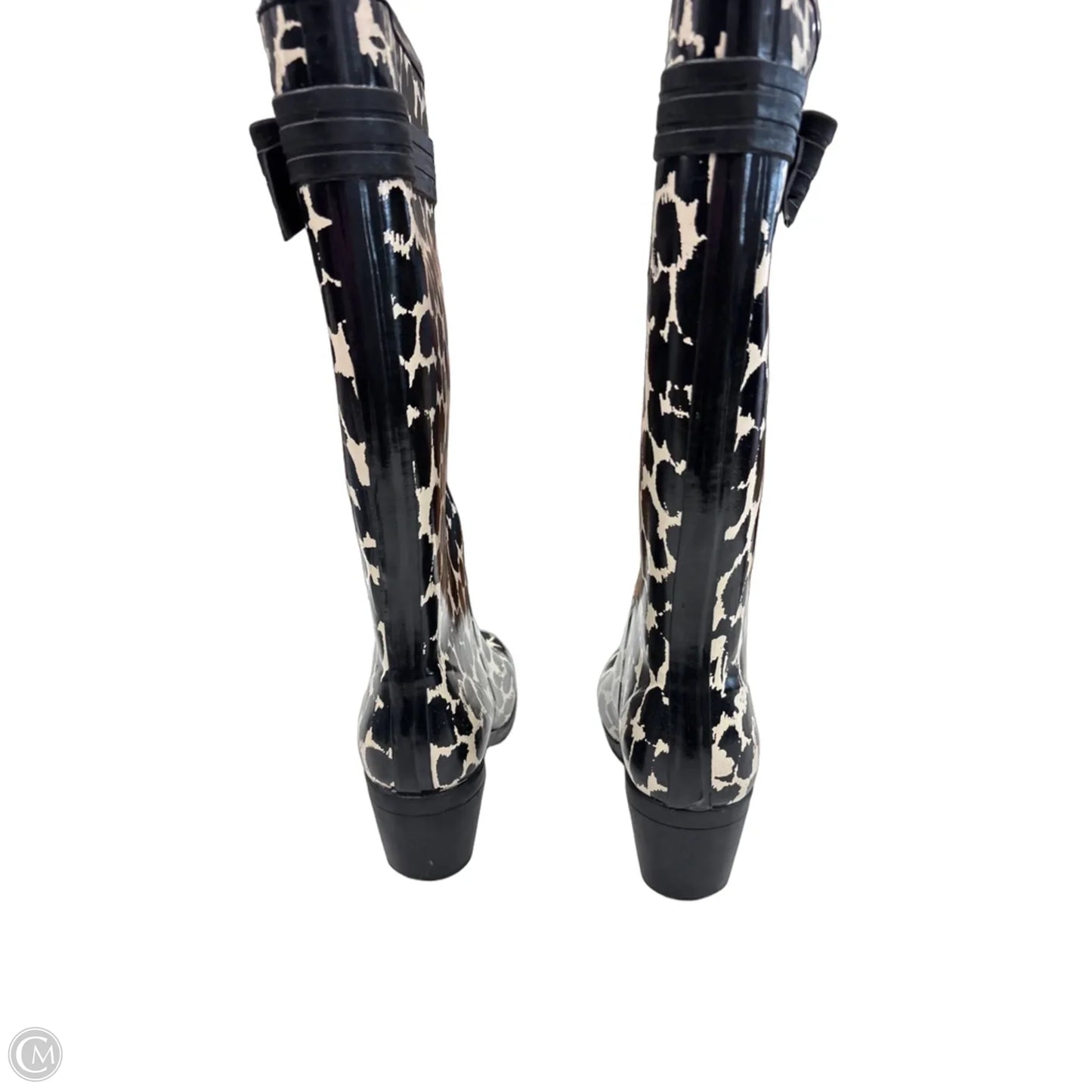 Boots Designer By Kate Spade In Black & Cream, Size: 9
