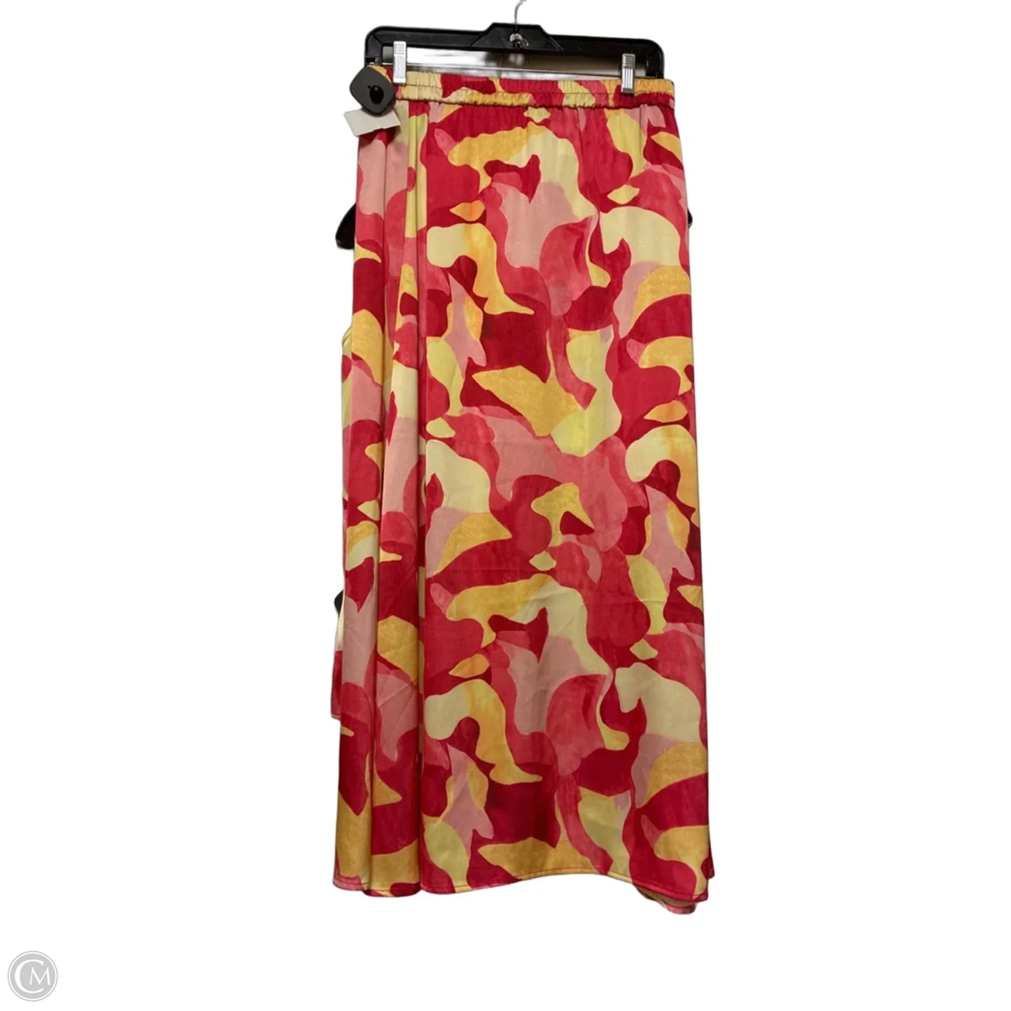 Skirt Set 2pc By Ming Wang In Pink & Yellow, Size: 2