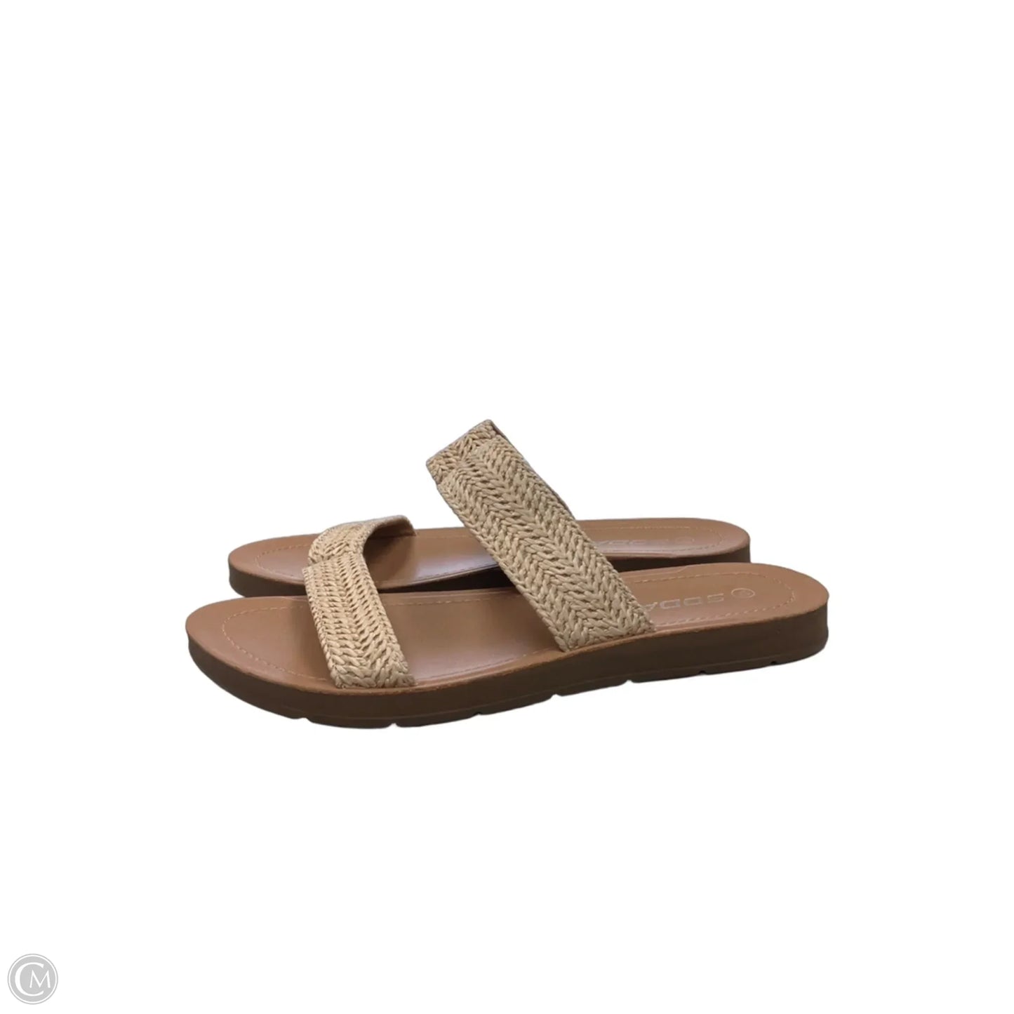 Sandals Flats By Soda In Brown & Tan, Size: 10