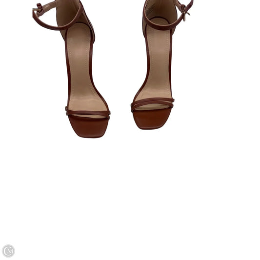 Sandals Heels Stiletto By Jg Collections In Brown, Size: 5.5