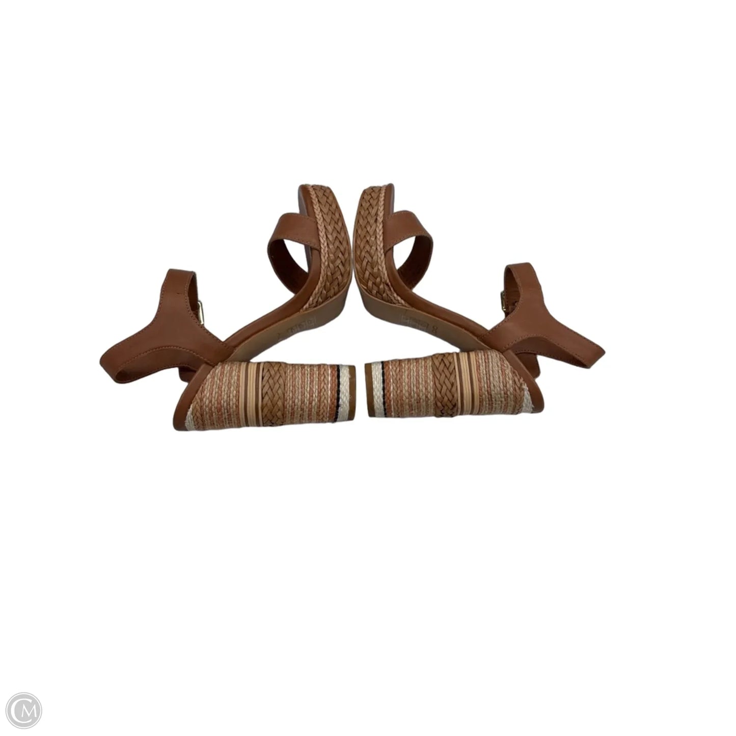Sandals Heels Block By Aldo In Brown, Size: 6